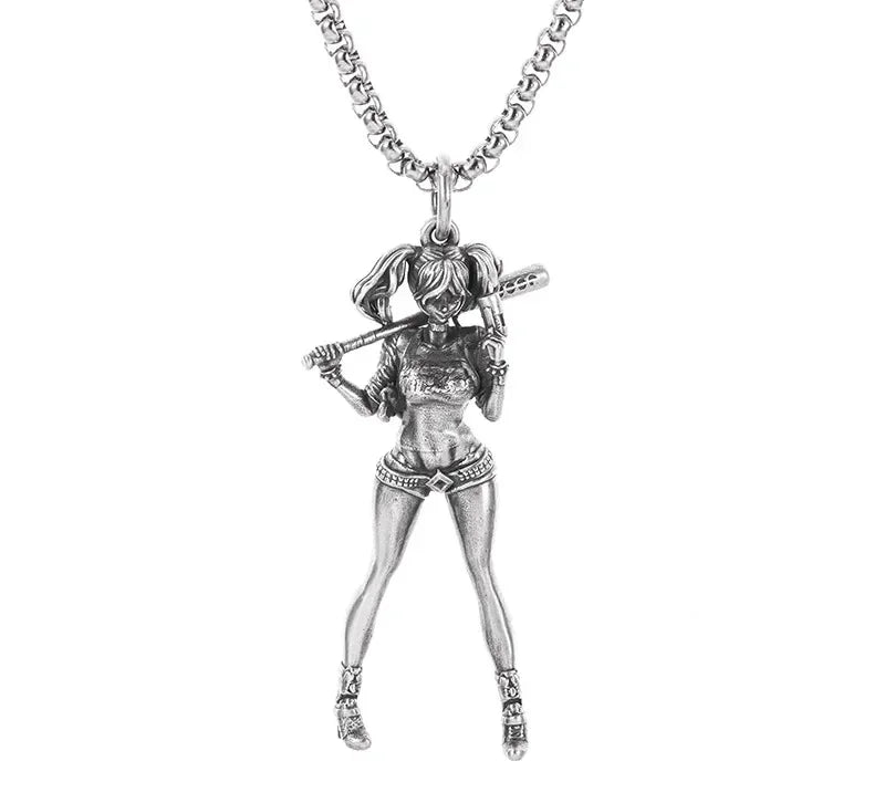 Collier Pendentif Faux de la Mort - Bijou Gothique Enfer