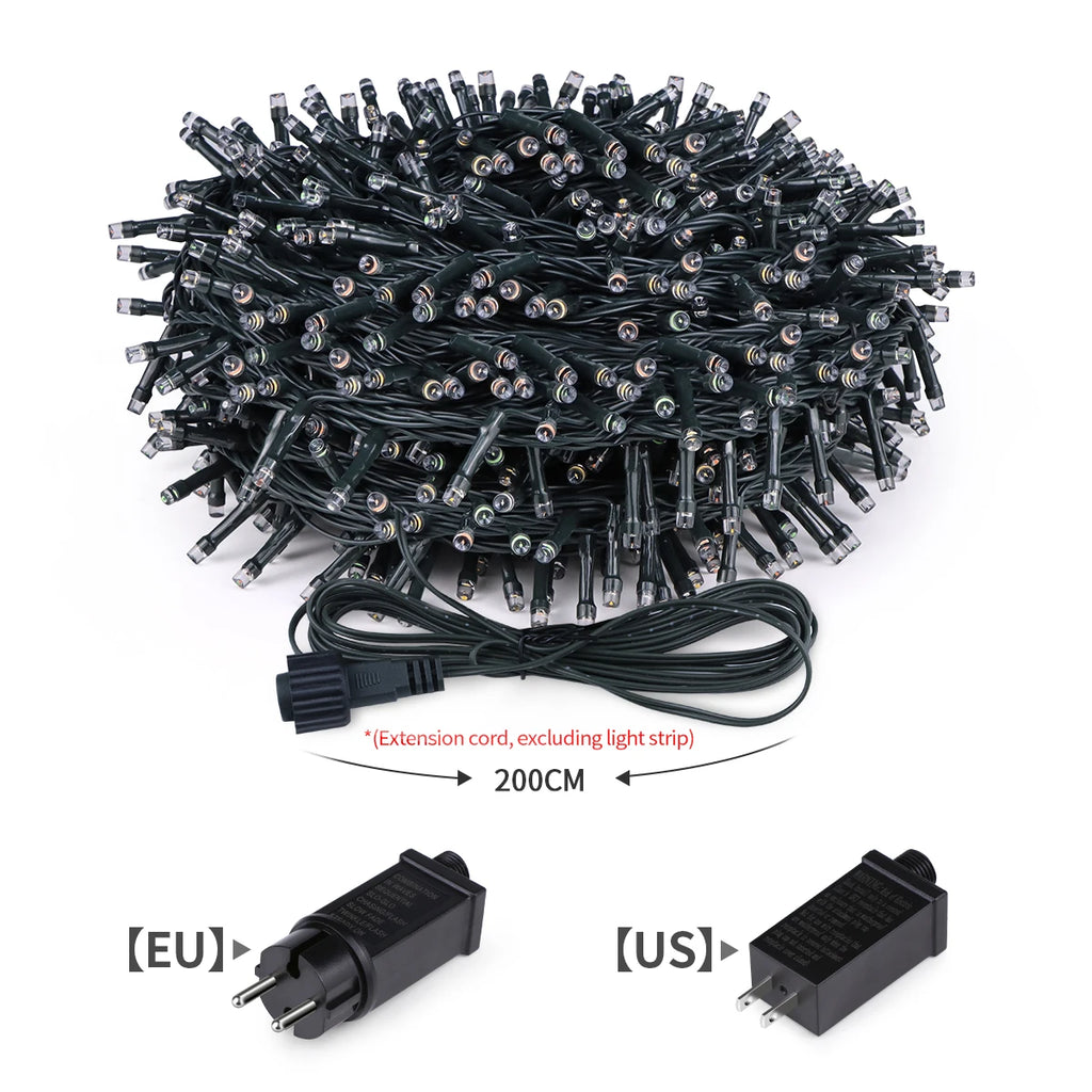 Guirlande LED 50m/100m 24V - Extérieur Jardin Étanche Noël