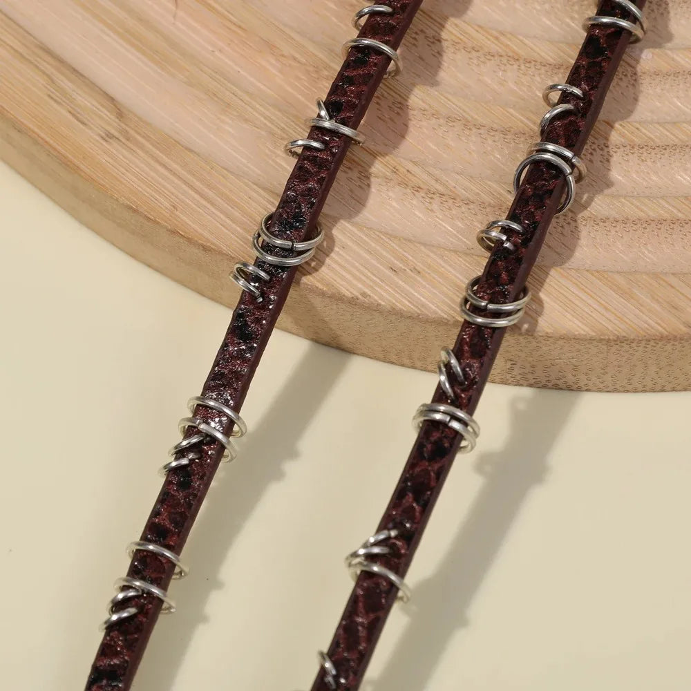 Collier Ras-du-Cou Y2K en Cuir – Gothique Halloween