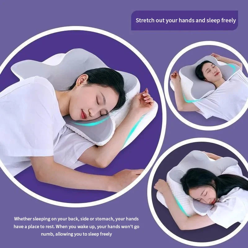 Oreiller cervical rafraîchissant à mémoire de forme – Forme papillon