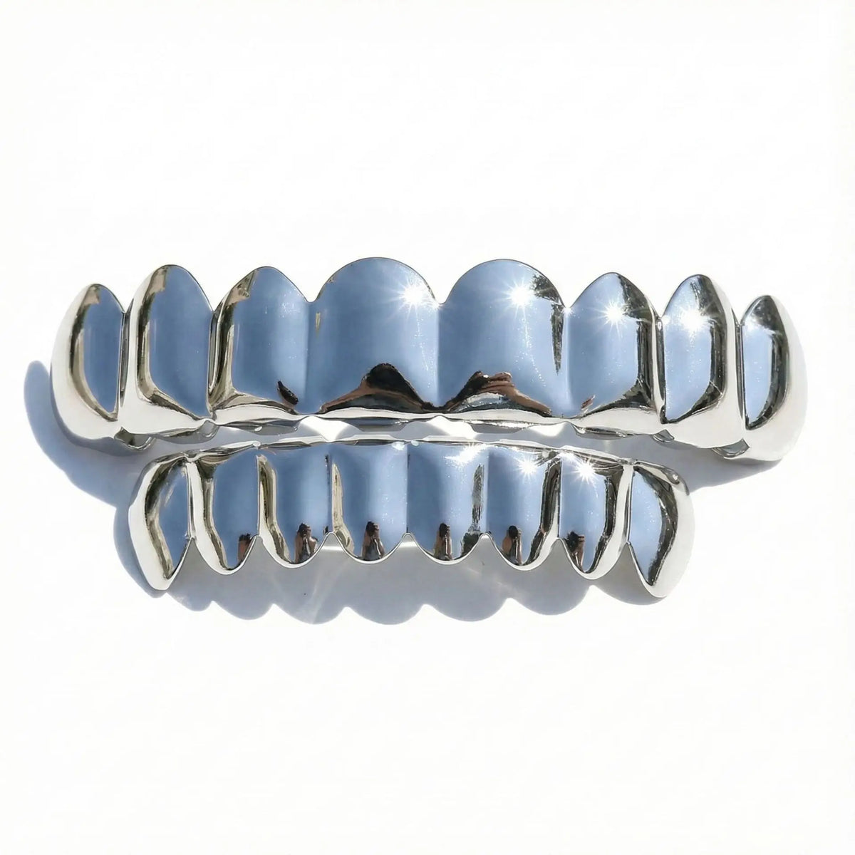 RACHELZ Hip Hop 8/6 dents de couleur noire Grillz Punk haut bas brillant bouchons de dents décor pour femmes hommes bijoux Halloween Cosplay