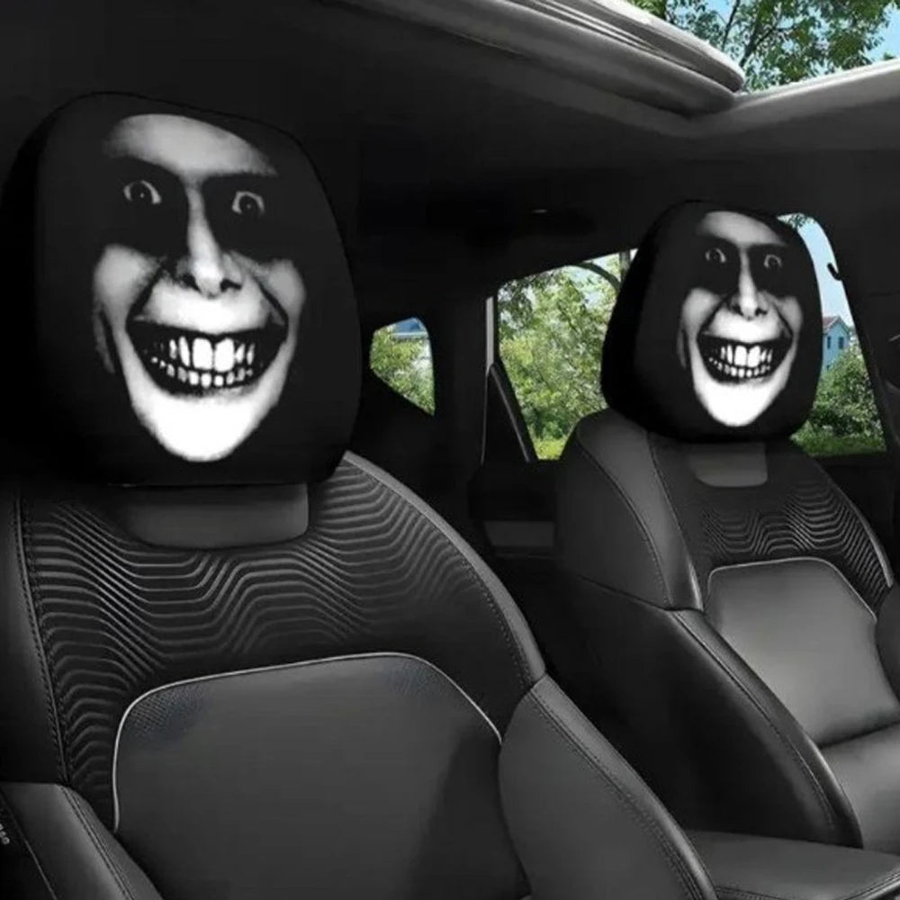Housse Appui-Tête Voiture Yeux Rigolos - Lot 2 Halloween Noël