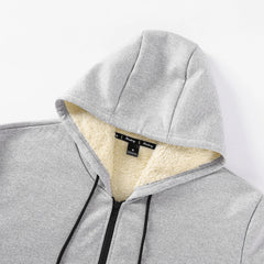 Veste polaire d’hiver pour homme – Capuche et fermeture zippée