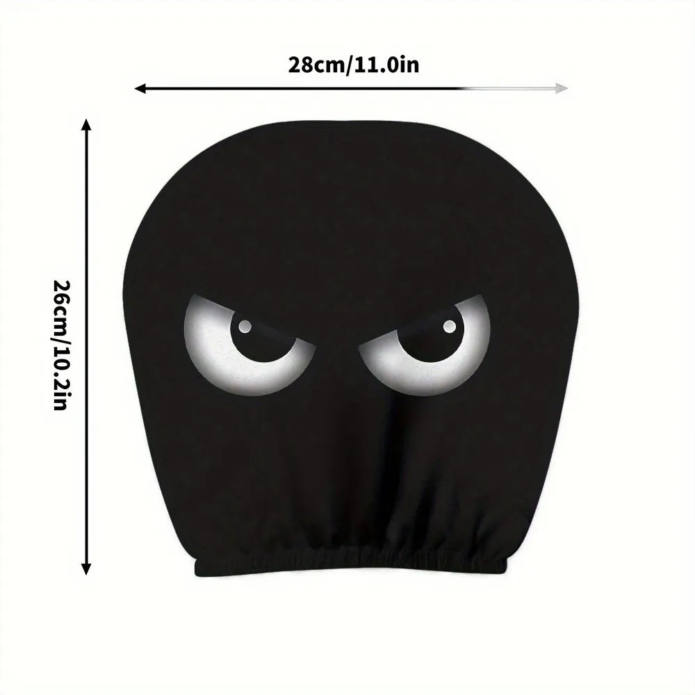 Housse Appui-Tête Voiture Yeux Rigolos - Lot 2 Halloween Noël