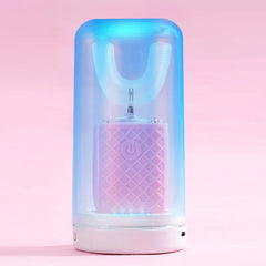 U-shaped Electric Sonic Toothbrush Rechargeable for Adults Kids 360° Automatic Silicone Teeth Brush Smart Timer Blue Light IPX7