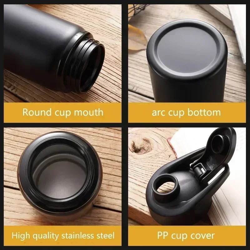 1-15 pièces Portable en acier inoxydable vélo bouteille d'eau droite boire en plein air sport voyage bouilloire bouteille d'eau en métal