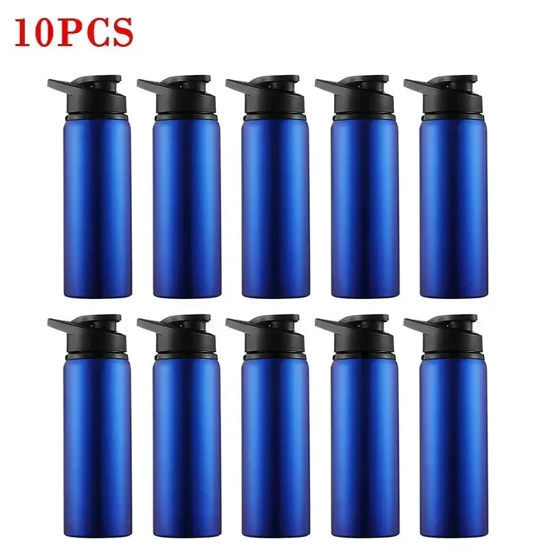 1-15 pièces Portable en acier inoxydable vélo bouteille d'eau droite boire en plein air sport voyage bouilloire bouteille d'eau en métal