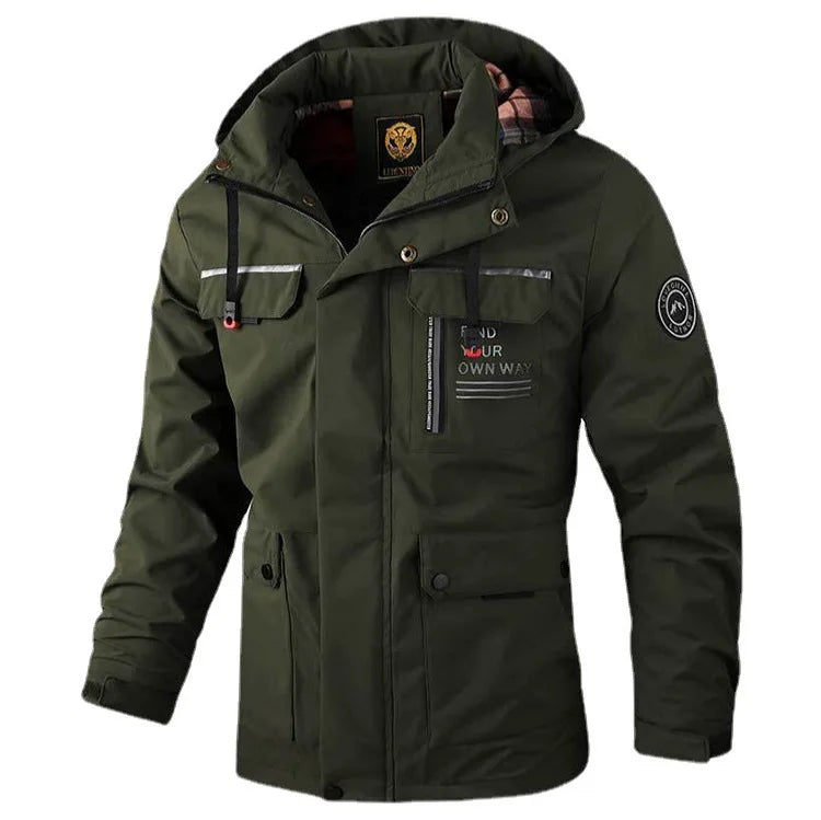 Veste imperméable à capuche pour homme – Coupe-vent softshell