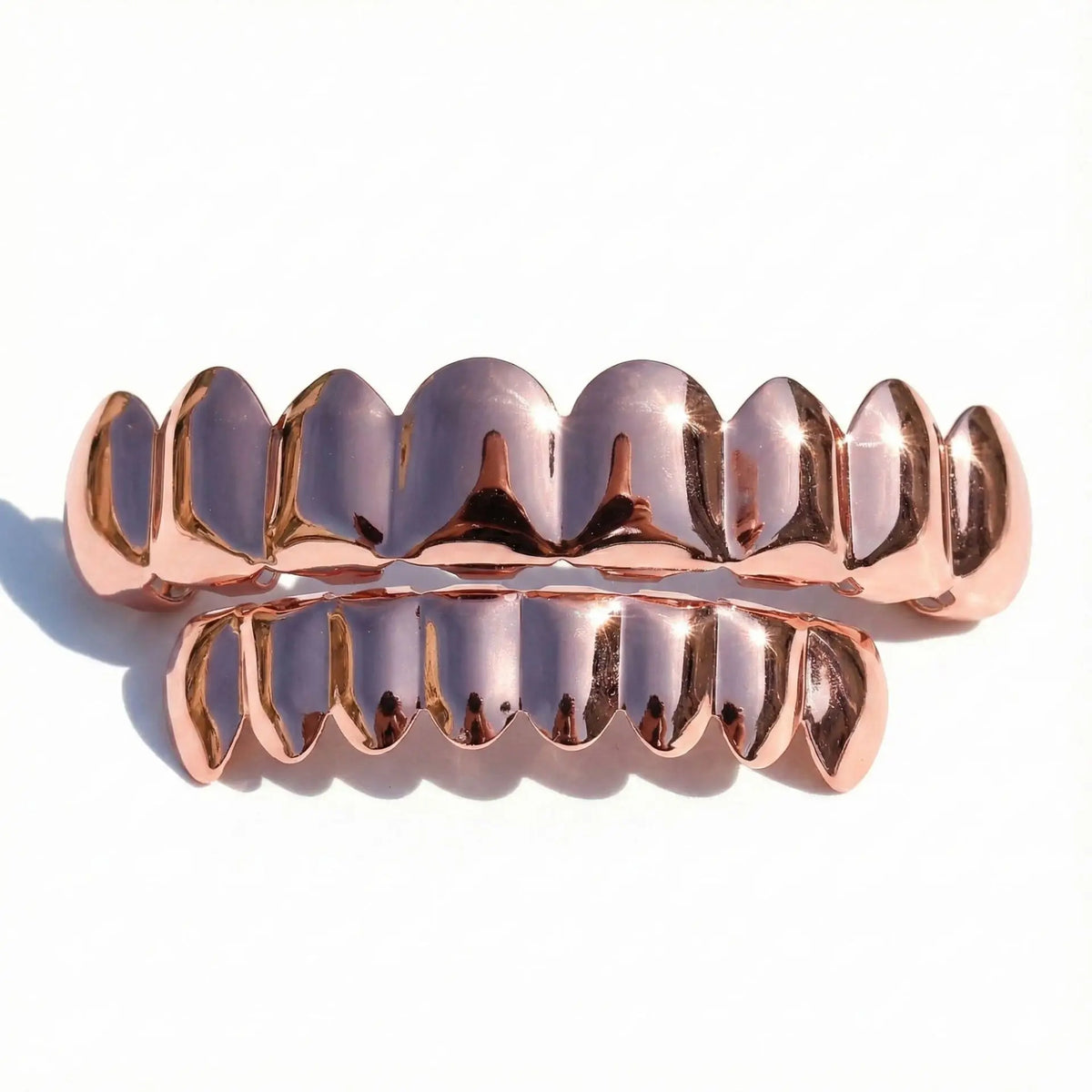 RACHELZ Hip Hop 8/6 dents de couleur noire Grillz Punk haut bas brillant bouchons de dents décor pour femmes hommes bijoux Halloween Cosplay
