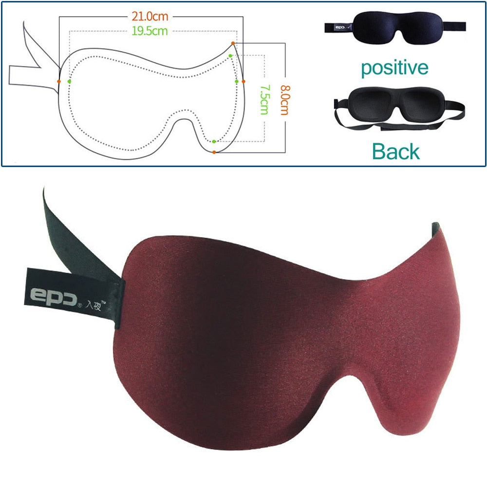 Tcare Fashion 3D Sleeping Eye Mask, Travel Sleep Eye Shade Cover Nap Eye Patch Blindfolds Blinders Create Total Darkness Unisex