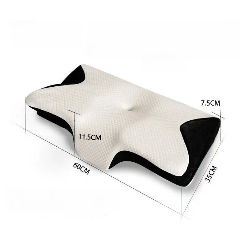 Oreiller papillon en mousse à mémoire de forme, 1 pièce, soutien du cou respirant, oreiller Cervical pour soulager le sommeil, oreiller de lit orthopédique