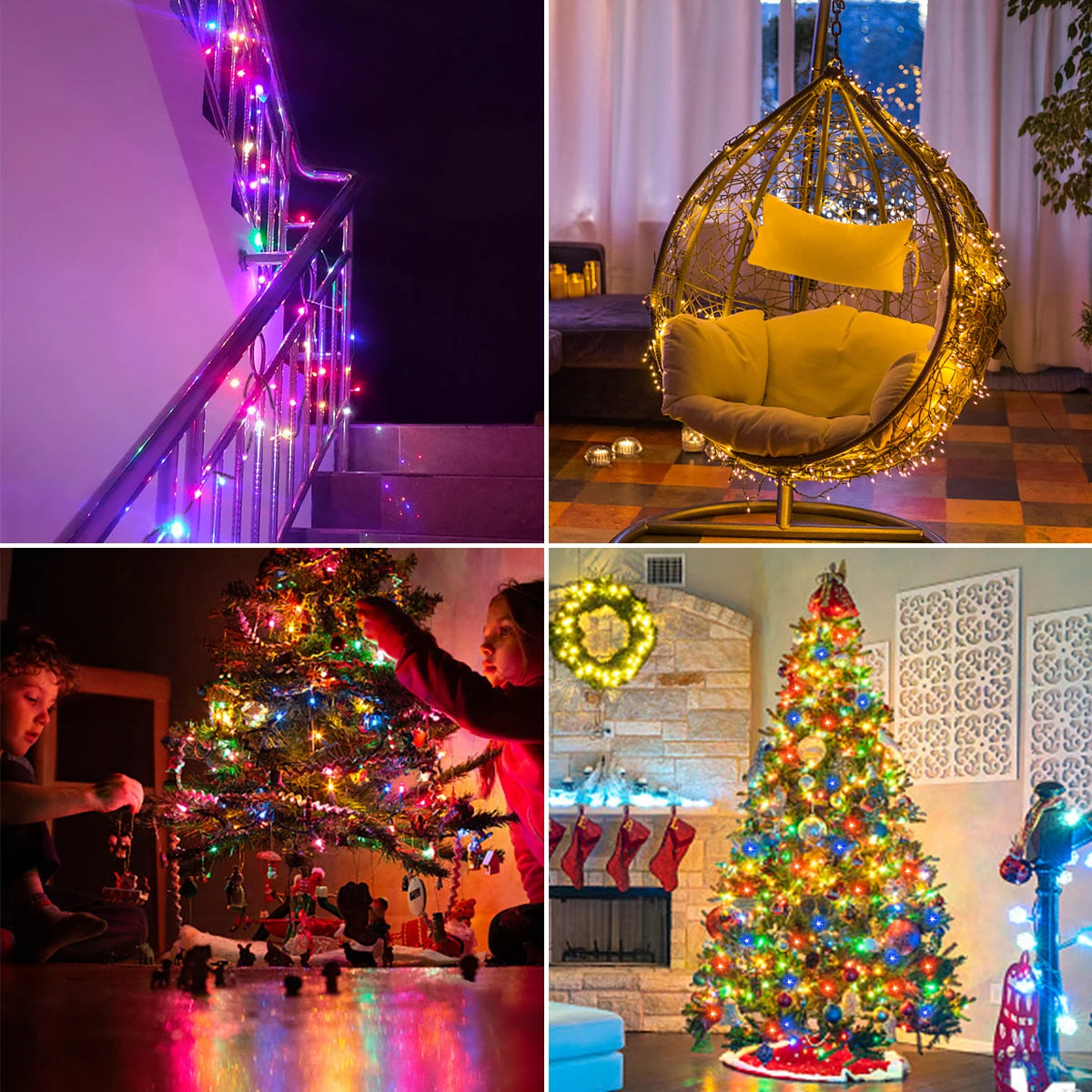 Guirlande LED 50m/100m 24V - Extérieur Jardin Étanche Noël