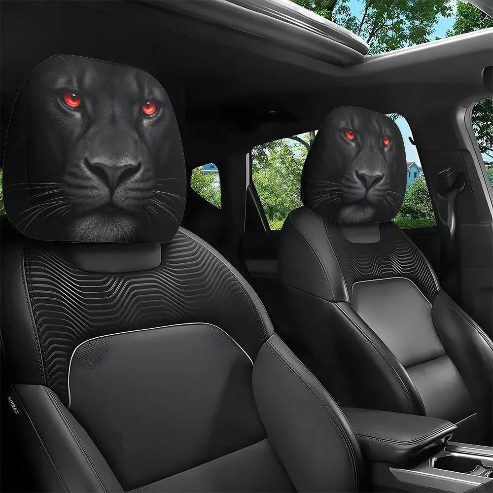 Housse Appui-Tête Voiture Yeux Rigolos - Lot 2 Halloween Noël