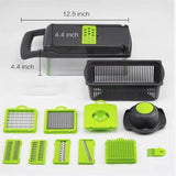 12 in 1 Multifunctional Vegetable Slicer Cutter Shredders Slicer With Basket Fruit Potato Chopper Carrot Grater