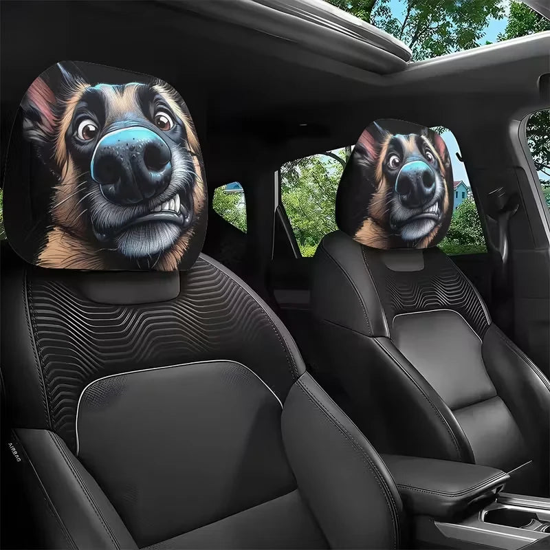 Housse Appui-Tête Voiture Yeux Rigolos - Lot 2 Halloween Noël