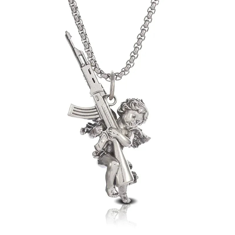 Collier Pendentif Faux de la Mort - Bijou Gothique Enfer