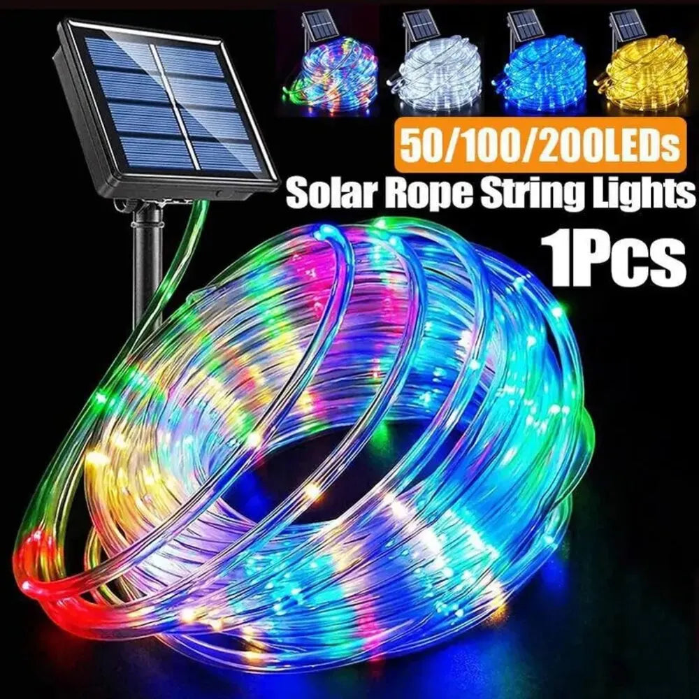Guirlande Solaire LED Étanche - Décoration Noël Jardin 22m