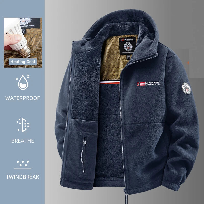 Veste chauffante polaire pour homme – Softshell de randonnée