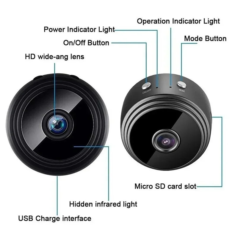 Mini Caméra Surveillance WiFi OnePlus A9 - Full HD 1080p