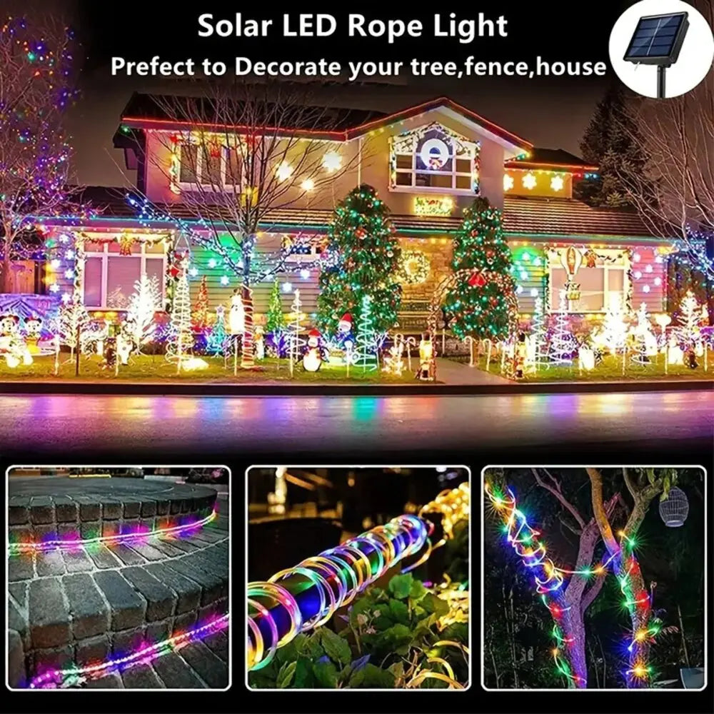 Guirlande Solaire LED Étanche 7 à 22 m – Jardin & Noël