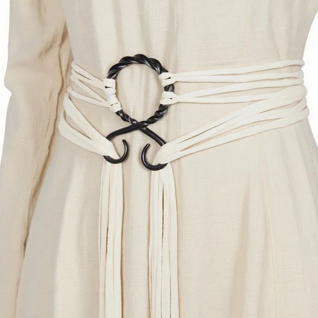 Ceinture Femme Corde Bohème - Taille Tressée Frangée