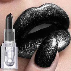 Rouge à lèvres noir Sexy, imperméable, teinte brillante, cosmétiques, maquillage pour les lèvres d'halloween