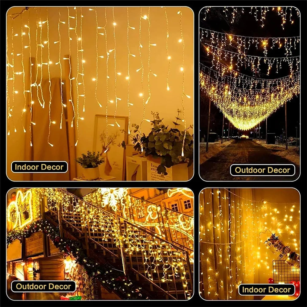 Guirlande LED Glaçons 3,5 m – Extérieur Noël