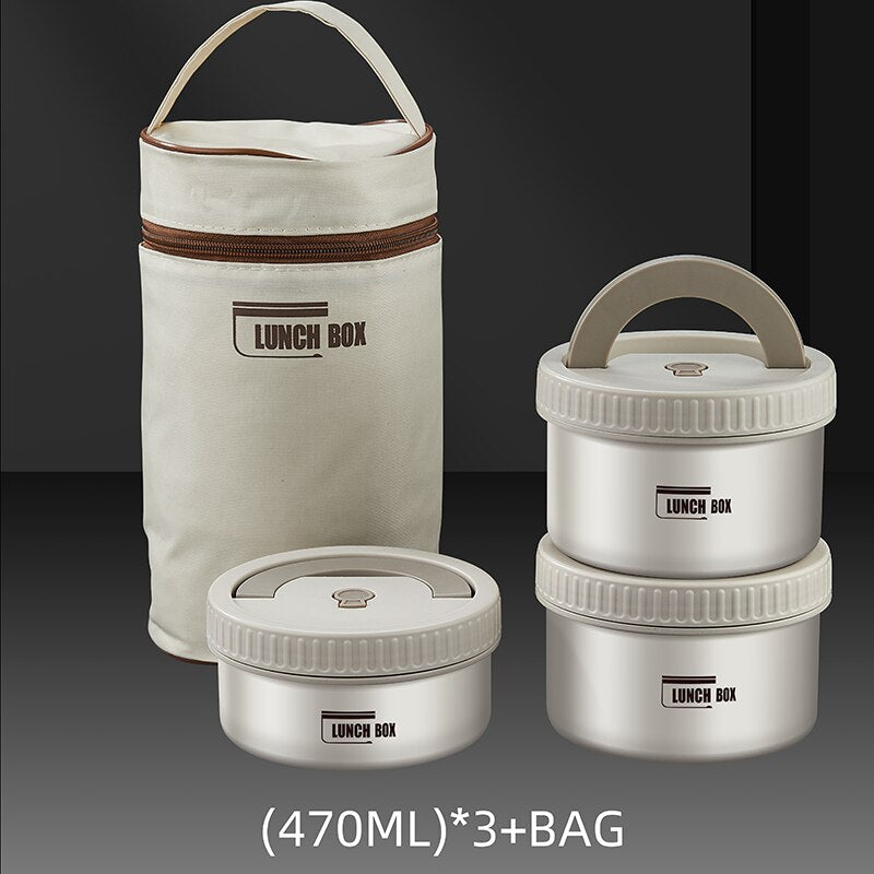 Lunch box isotherme empilable en acier inoxydable – Bento portable