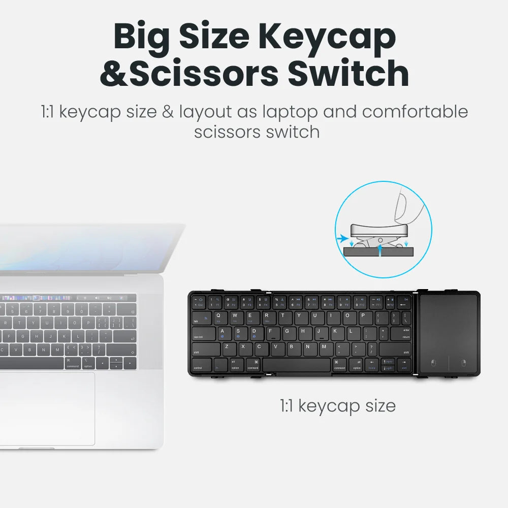 Clavier Pliable Bluetooth Rechargeable - Hébreu Coréen Russe Tablette