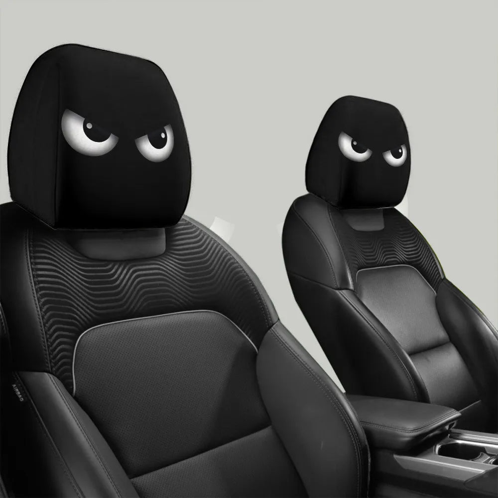 Housse Appui-Tête Voiture Yeux Rigolos - Lot 2 Halloween Noël