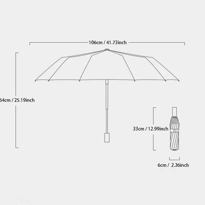 Parapluie Sofia 24 Baleines Homme Femme - Anti-UV Vent Pluie