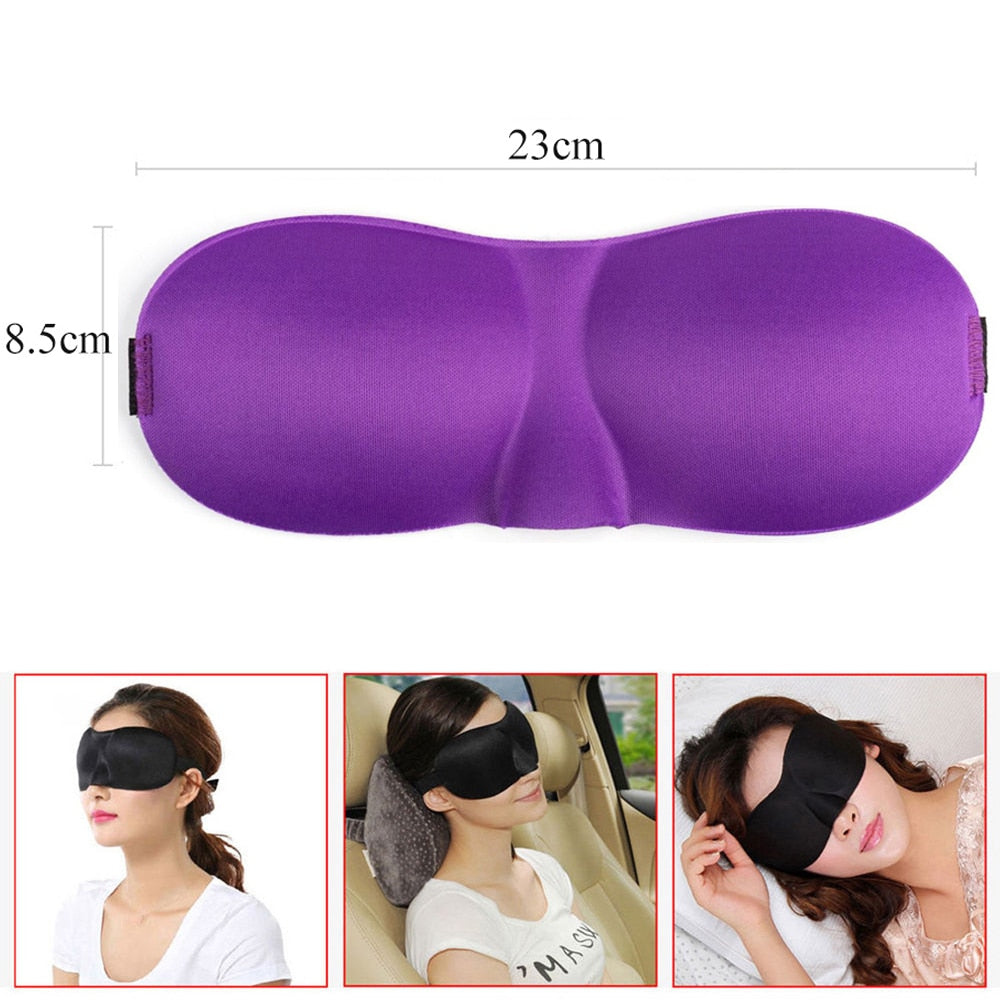 Tcare Fashion 3D Sleeping Eye Mask, Travel Sleep Eye Shade Cover Nap Eye Patch Blindfolds Blinders Create Total Darkness Unisex