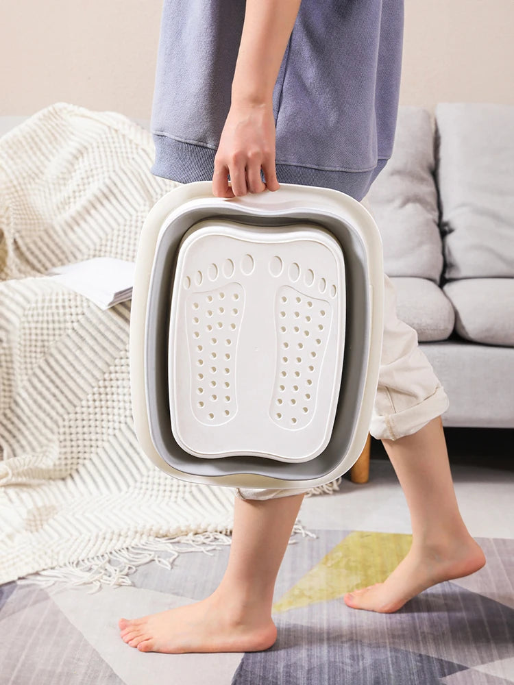 Bain de Pieds Pliable pour Énergie, Bassin Pliant E27, Spa, Sauna Domestique, Baignoire de Pédicure