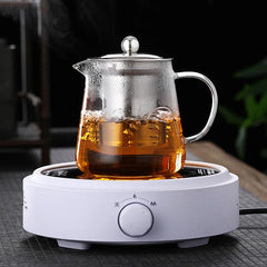 AVENLOVE-Théière en verre à degré de chaleur avec passoire à thé en acier inoxydable, bouilloire à fleurs, ensemble de vêtements de thé Kung Fu, pot Puer Oolong