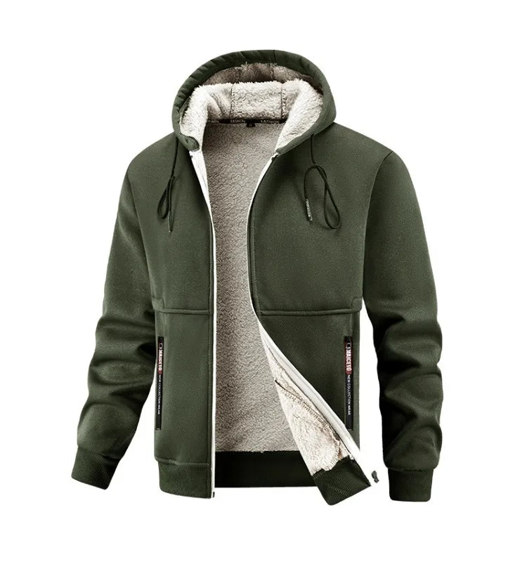 Veste homme en polaire d’agneau – Chaude et confortable