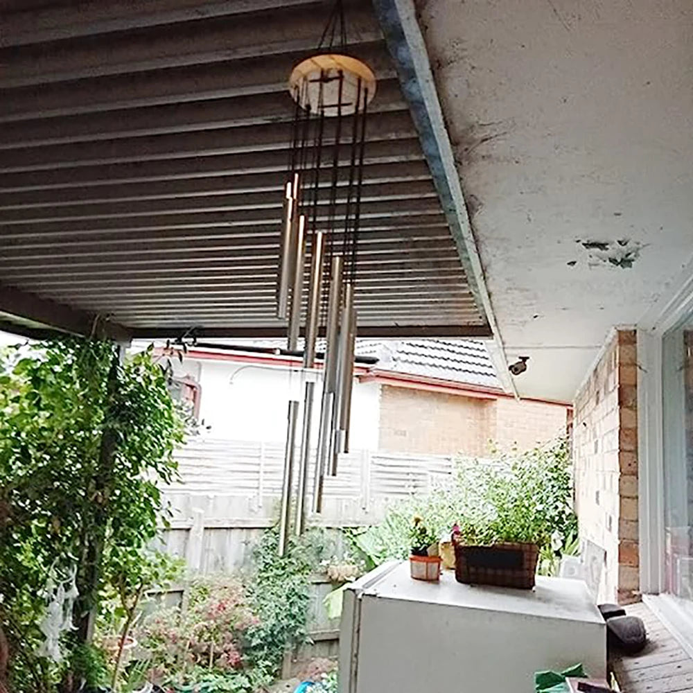 Carillon Cloches Aluminium Doré - Décoration Extérieur Maison