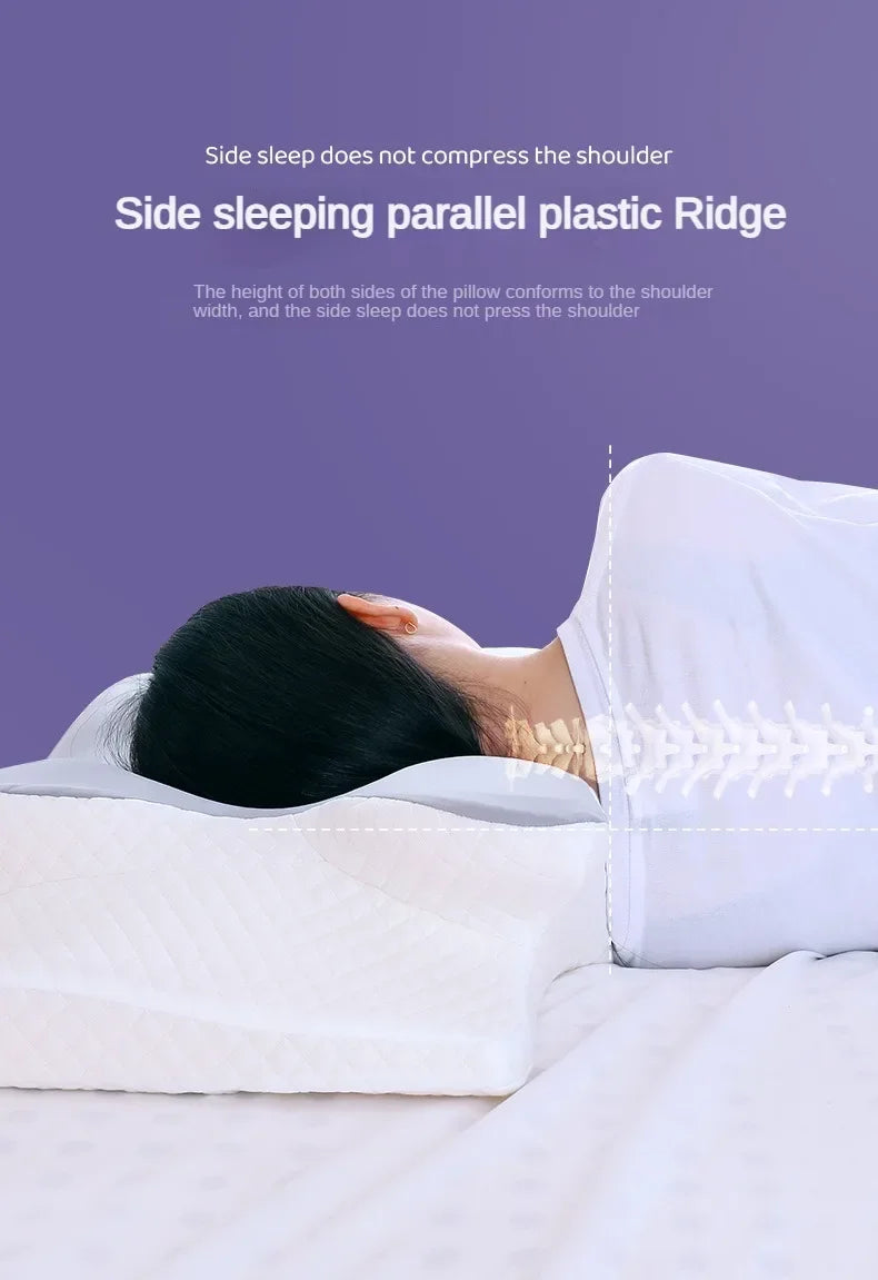Oreiller cervical en mousse à mémoire de forme, oreiller orthopédique ergonomique, soutien du cou, Contour pour les dormeurs latéraux du dos et du ventre