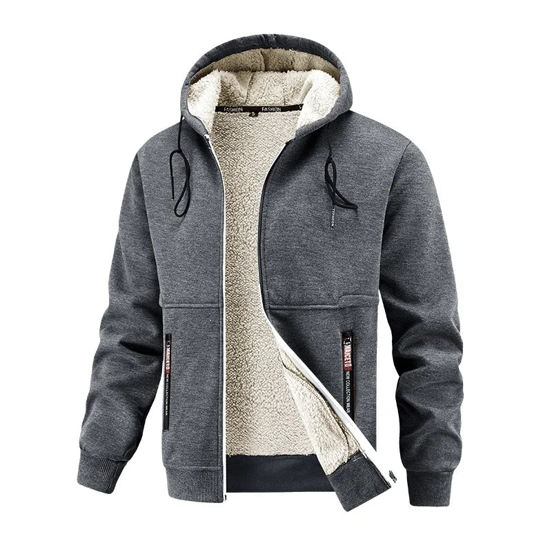 Veste homme en polaire d’agneau – Chaude et confortable