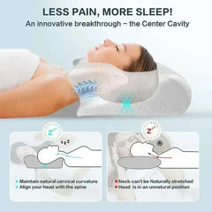 Oreiller à mémoire de forme papillon, oreiller en mousse à mémoire de forme, profilé pour le sommeil, soulagement de la douleur au cou, soutien du ventre, oreiller confortable