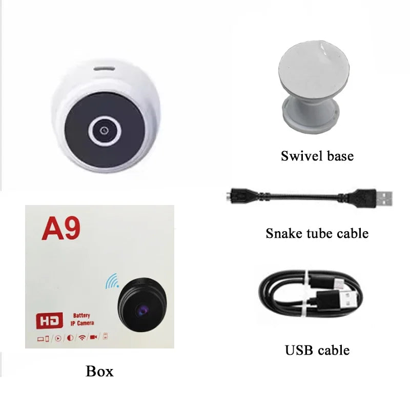 Mini Caméra Surveillance WiFi OnePlus A9 - Full HD 1080p