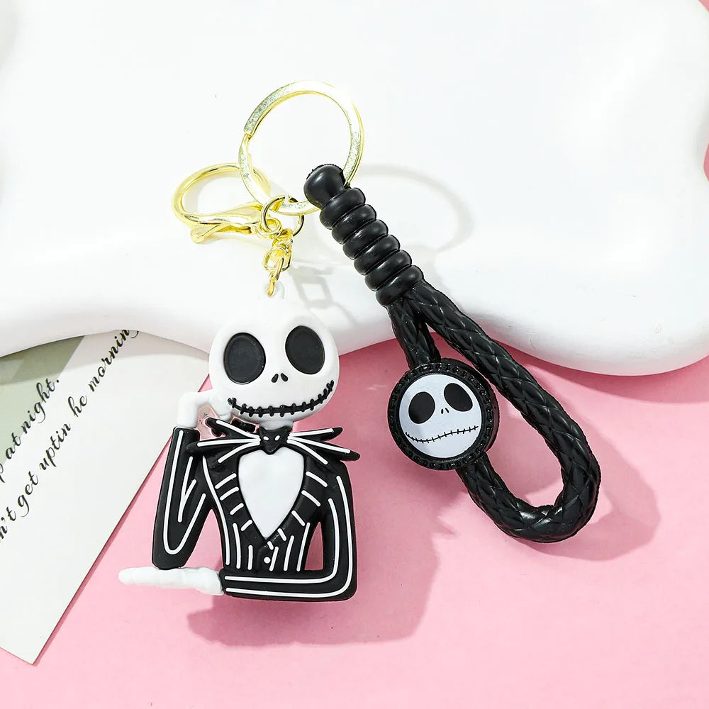 Porte-clés le cauchemar avant noël, crâne Sally Jack, film d'horreur d'halloween, bijoux, accessoires de sac à dos, porte-clés, cadeaux
