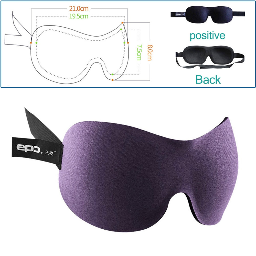 Tcare Fashion 3D Sleeping Eye Mask, Travel Sleep Eye Shade Cover Nap Eye Patch Blindfolds Blinders Create Total Darkness Unisex
