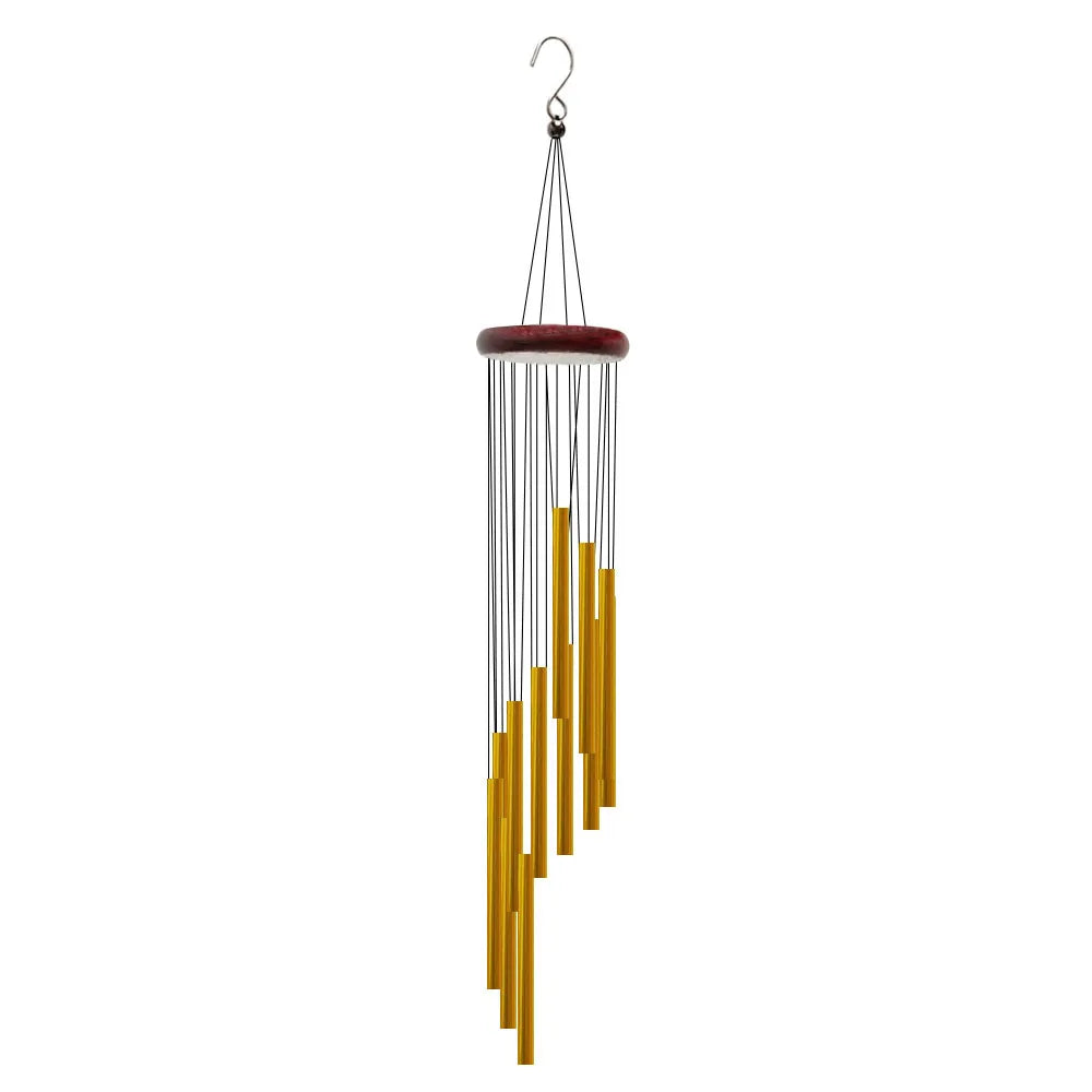 Carillon Cloches Aluminium Doré - Décoration Extérieur Maison