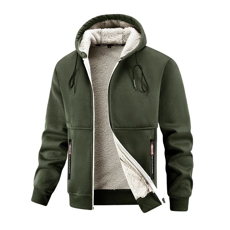 Veste homme en polaire d’agneau – Chaude et confortable