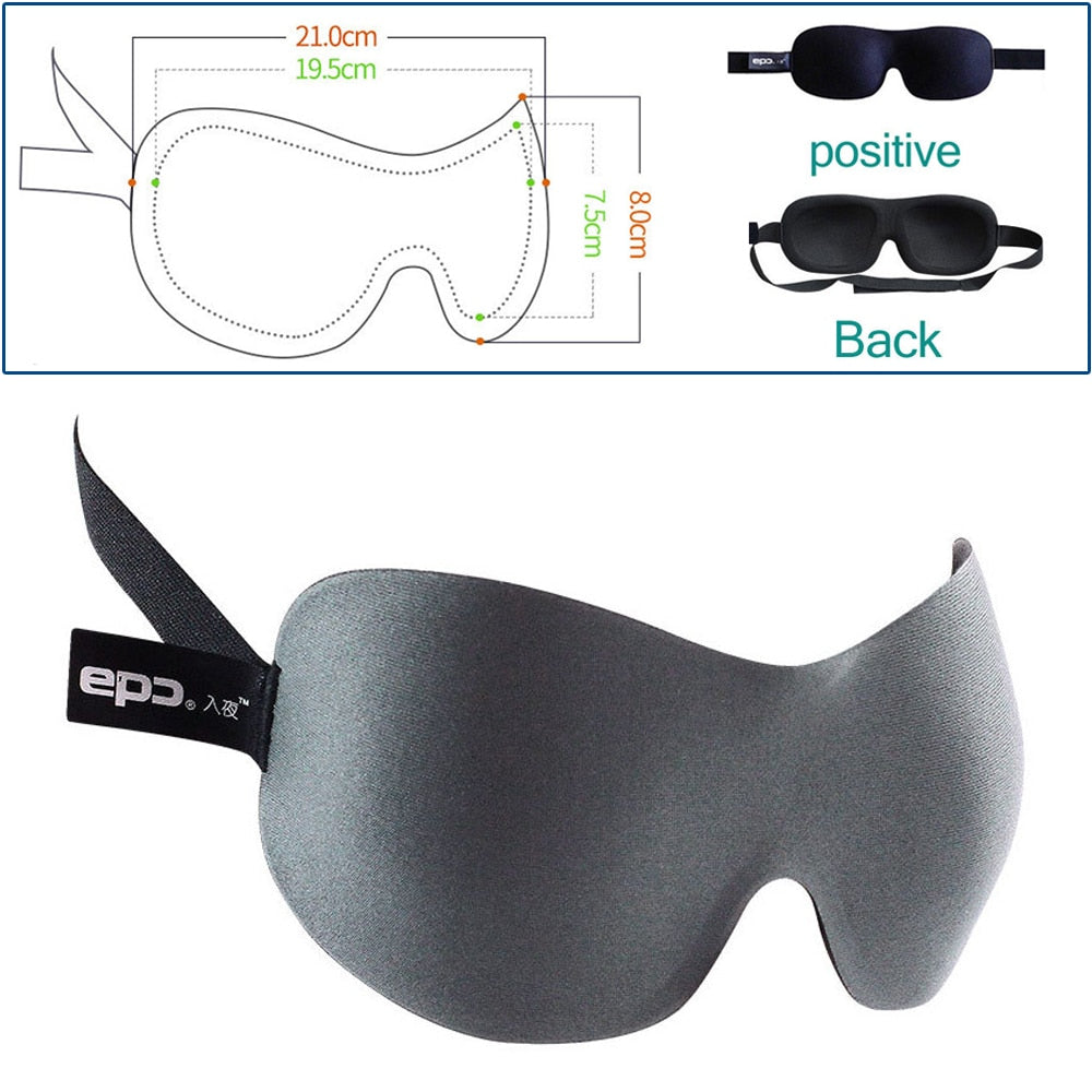 Tcare Fashion 3D Sleeping Eye Mask, Travel Sleep Eye Shade Cover Nap Eye Patch Blindfolds Blinders Create Total Darkness Unisex