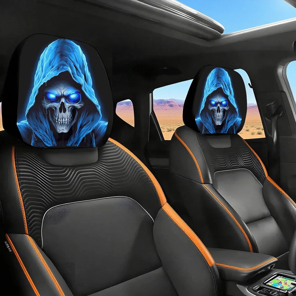Housse Appui-Tête Voiture Yeux Rigolos - Lot 2 Halloween Noël