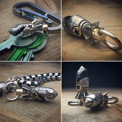 Porte-clés de voiture en alliage de bouteille de requin, accessoires de sac, porte-clés à breloques, décoration de mode, élément pendentif Portable, pendentif d'halloween