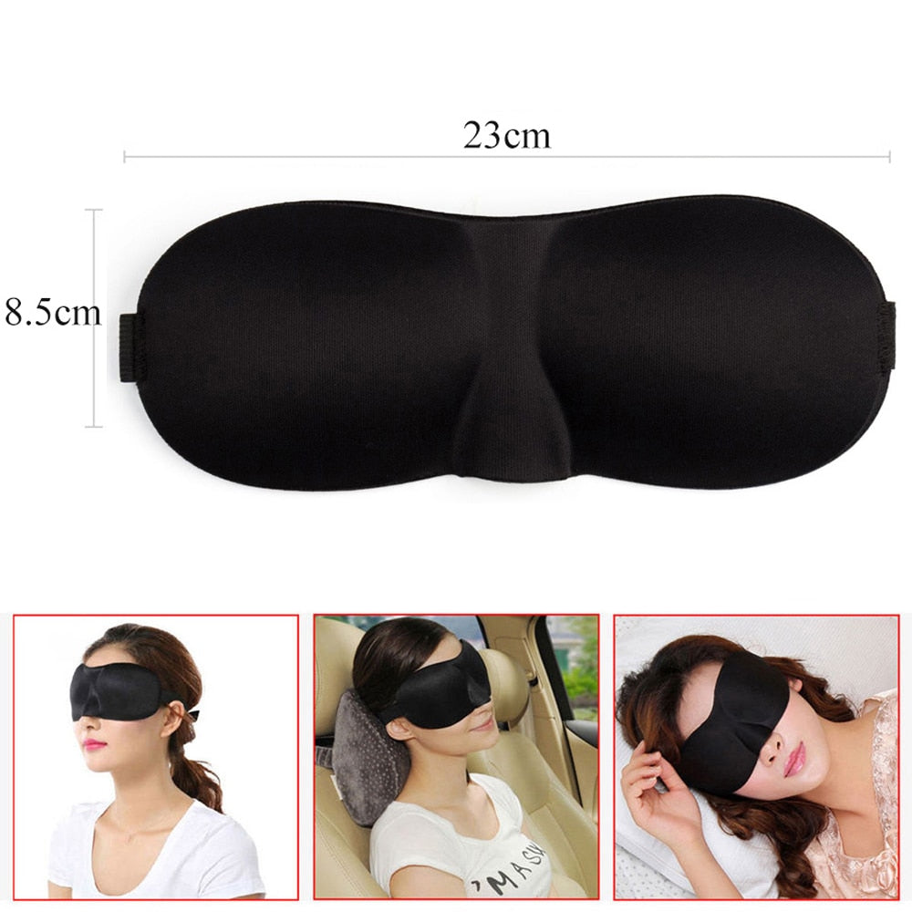 Tcare Fashion 3D Sleeping Eye Mask, Travel Sleep Eye Shade Cover Nap Eye Patch Blindfolds Blinders Create Total Darkness Unisex