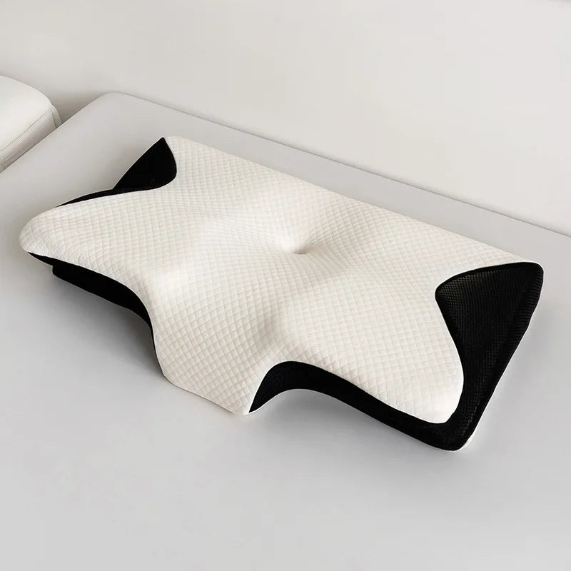 Oreiller papillon en mousse à mémoire de forme, 1 pièce, soutien du cou respirant, oreiller Cervical pour soulager le sommeil, oreiller de lit orthopédique