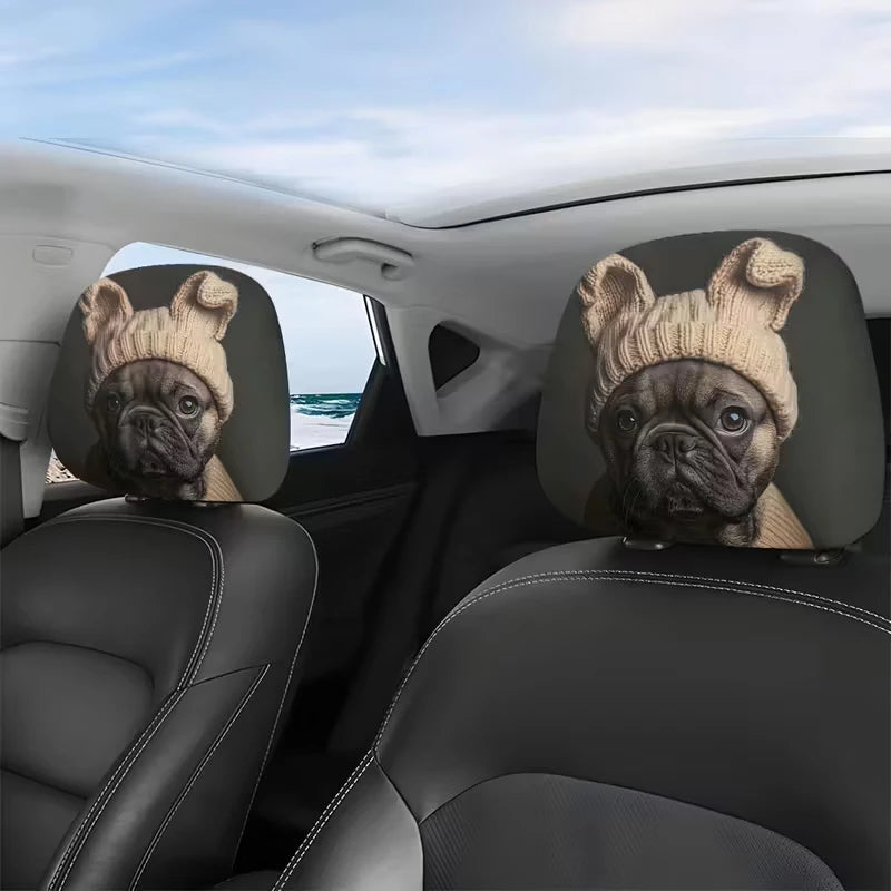 Housse Appui-Tête Voiture Yeux Rigolos - Lot 2 Halloween Noël